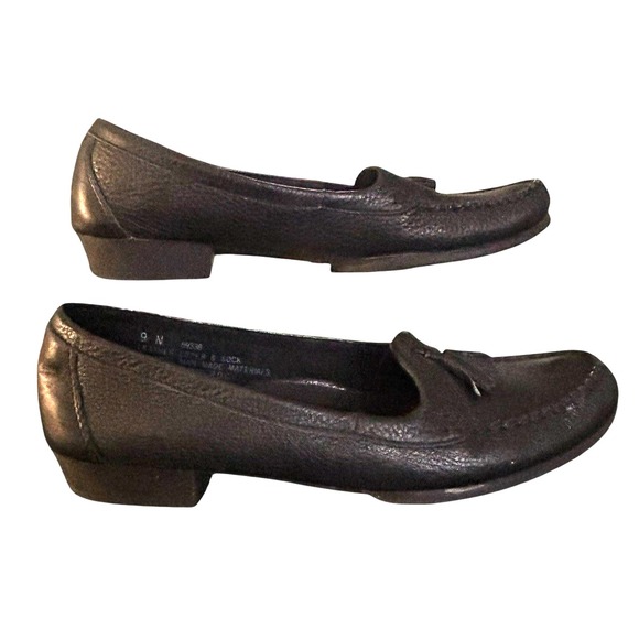 Hush Puppies Cloud 10 Leather Comfort Walking Loafers Womens Size 9N Black - Picture 3 of 12